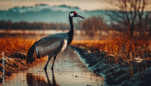 common crane bird grus grus photo