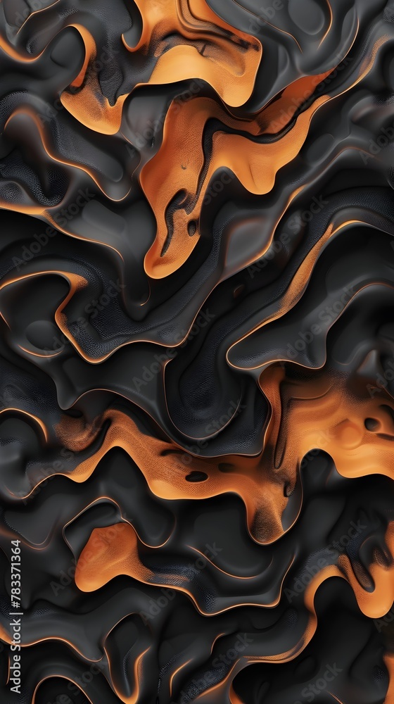 Captivating Swirls of Molten Energy:Experimental Digital Artwork