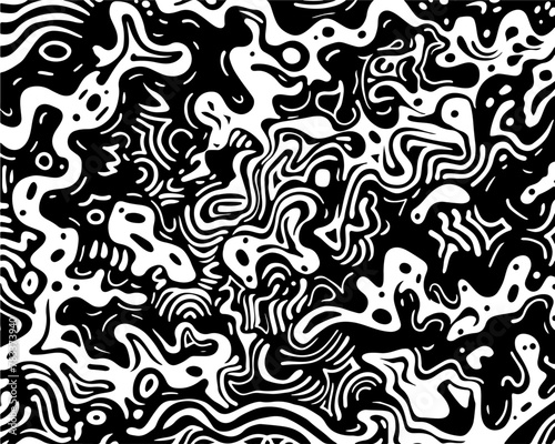 Editable vector abstract doodle spiral background overlay. Change to any size or colour © MCGORIE