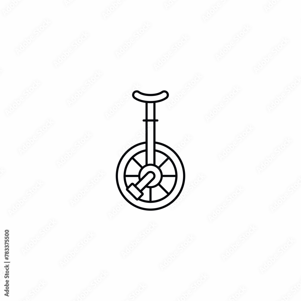 One Wheel Bicycle Retro icon