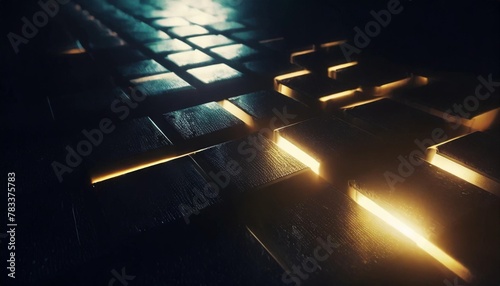 background with glowing squares © Kendrick