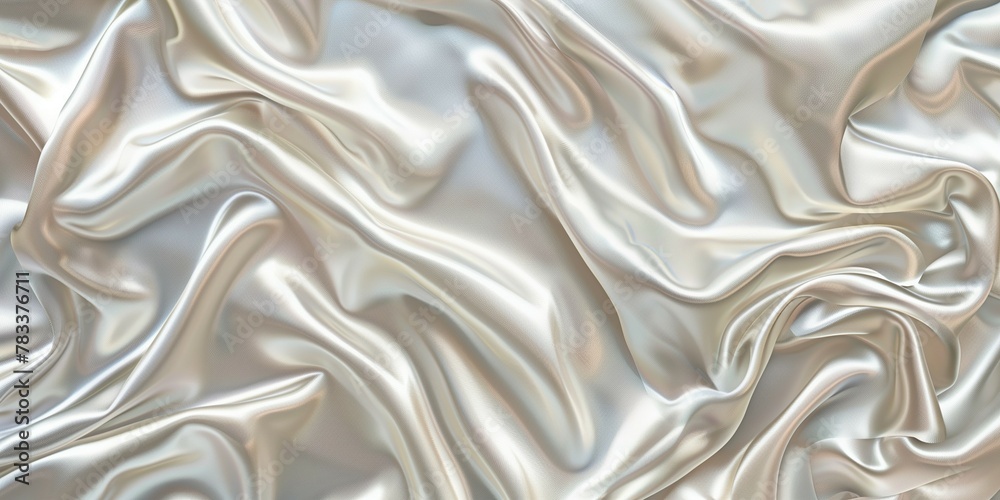 Obraz premium White luxury cloth, silk satin velvet, background, pattern