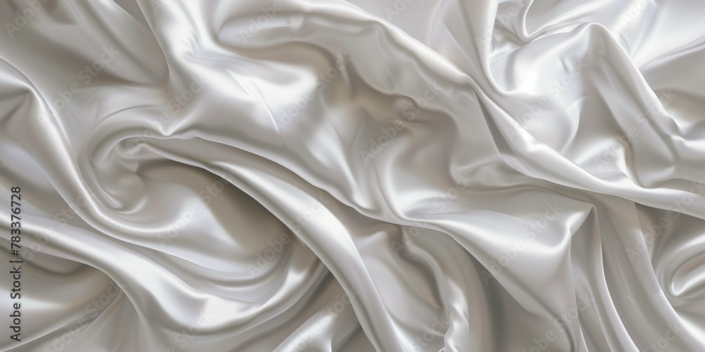 Obraz premium White luxury cloth, silk satin velvet, background, pattern