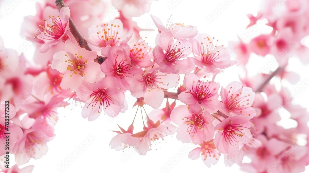 Sakura(Cherry blossom) blooming in spring season isolated on white background. Sakura(Cherry blossom) blooming in spring season isolated on white background.