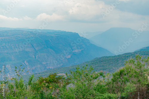 landscape of the chicamocha canyon in the department of santander colombia photo