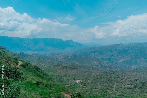 landscape of the chicamocha canyon in the department of santander colombia photo