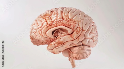 human brain anatomy central organ of nervous system 3d medical illustration