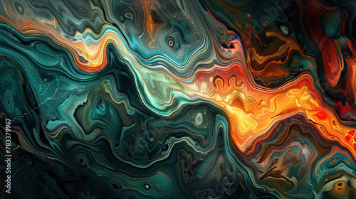 Metamorphic Symphony: An abstract background that evokes the concept of metamorphosis, with layers of organic patterns and evolving colors, representing transformation and change photo