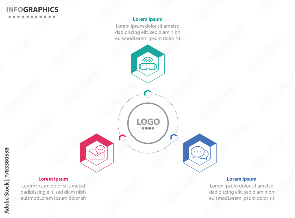 Circle infographic template with 3 options for presentations. Vector infographic design template. diagram, number options. Data visualization. Business concept with 3 steps, three process. Circle infographic template with 3 options for presentations. Vector infographic design template. diagram, number options. Data visualization. Business concept with 3 steps, three process.