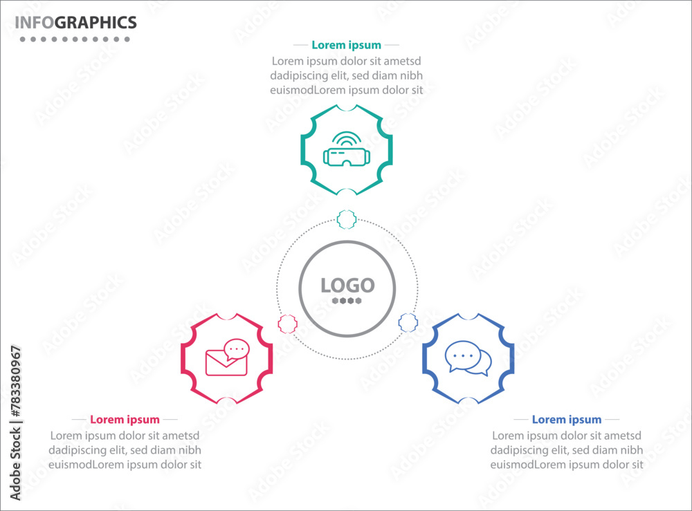 Circle infographic template with 3 options for presentations. Vector infographic design template. diagram, number options. Data visualization. Business concept with 3 steps, three process. Circle infographic template with 3 options for presentations. Vector infographic design template. diagram, number options. Data visualization. Business concept with 3 steps, three process.