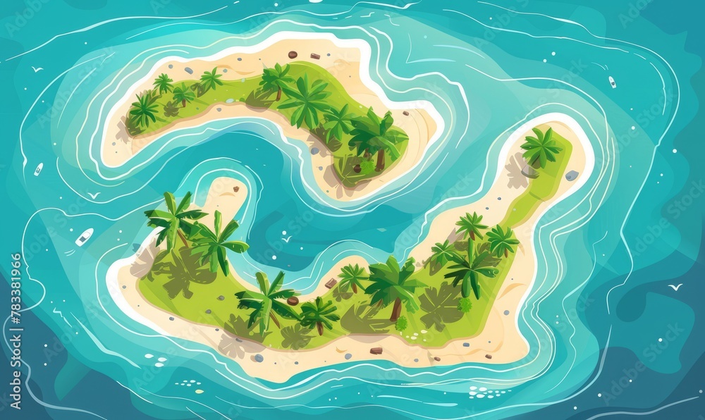 Island in the sea. sunny day. Island in the sea. sunny day.