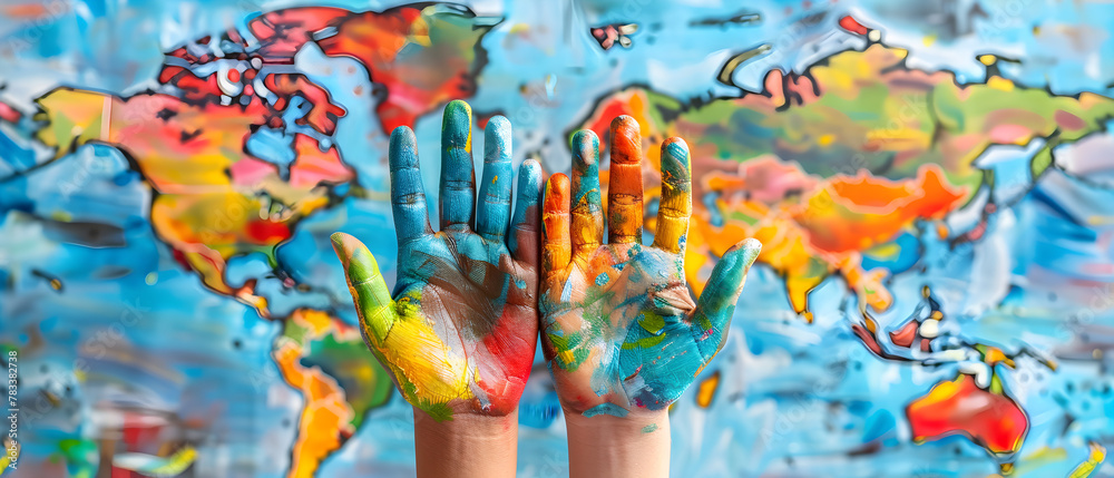 Hands coming together to support and advocate for autism awareness and ...
