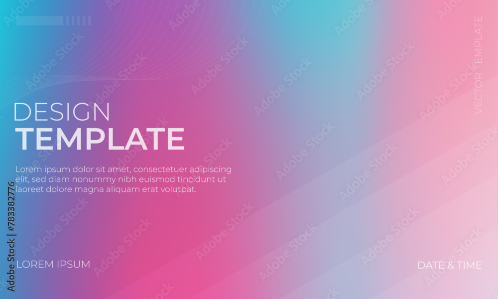 Colorful Gradient Background in Blue Pink and Cyan Shades