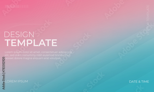Elegant Teal and Pink Gradation Design Concept