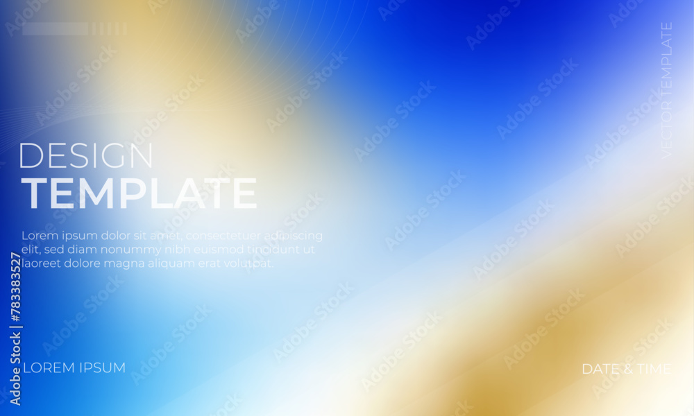 Radiant Blue White Gold Gradient Background Artwork