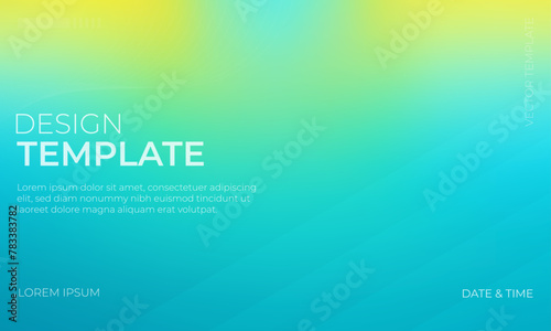Stylish Blue Yellow and Teal Gradient Backdrop Design
