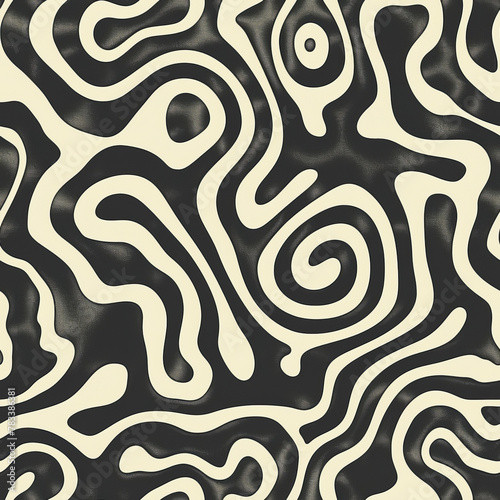 Dynamic Wave Pattern Seamless Design for Calming and Flowing Backgrounds