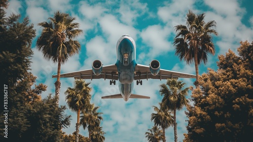 View of a plane flying in t...