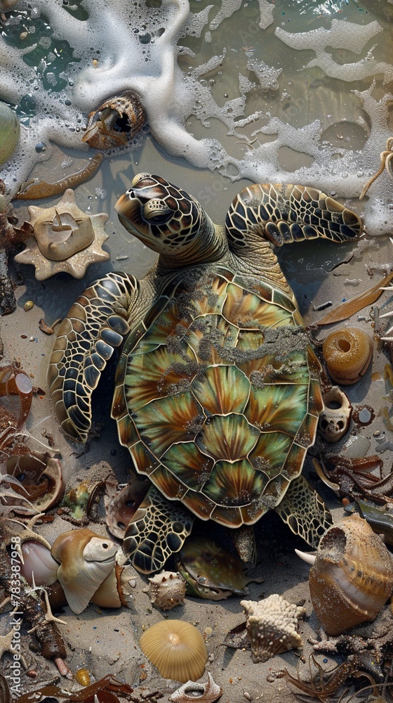 Amidst the destruction of their coastal habitat, a displaced sea turtle finds safety and care with a compassionate conservationist Amidst the destruction of their coastal habitat, a displaced sea turtle finds safety and care with a compassionate conservationist