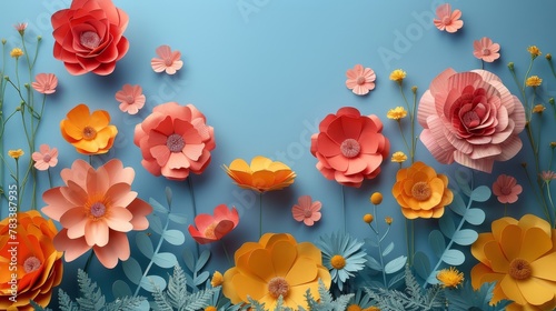 Array of Flowers Adorning a Wall