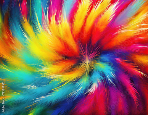 Pop and colorful fur enlarged background bright colors © Donald