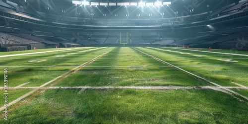 turf on an American football field Generative AI