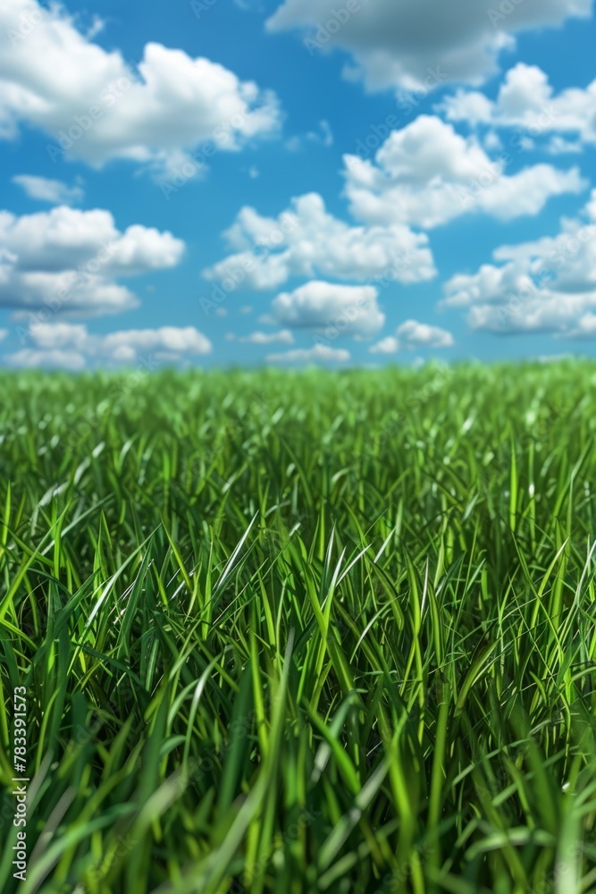 Green grass in the pasture Generative AI