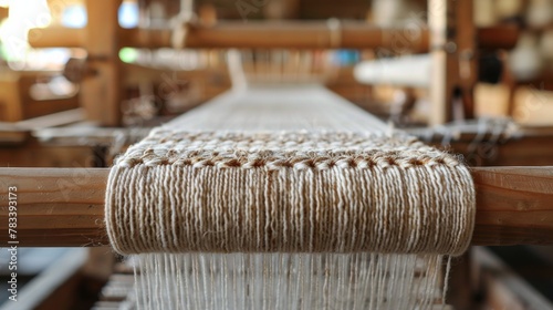 Close Up of Wooden Object With Yarn