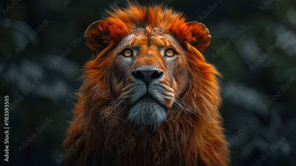 A realistic portrait photography of animals staying free at green nature A realistic portrait photography of animals staying free at green nature