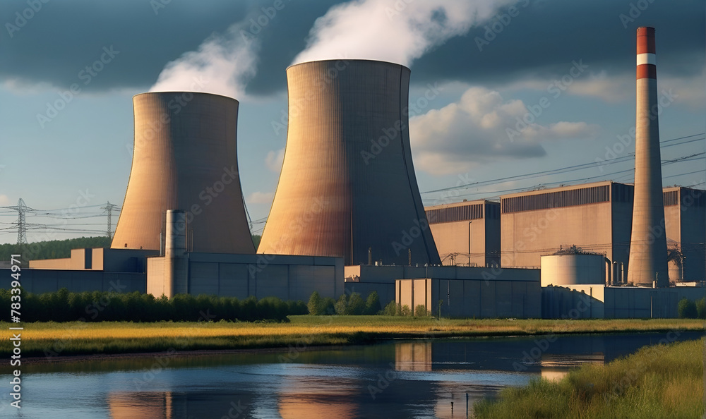 Fototapeta premium Peaceful Atom, Nuclear Power Plant