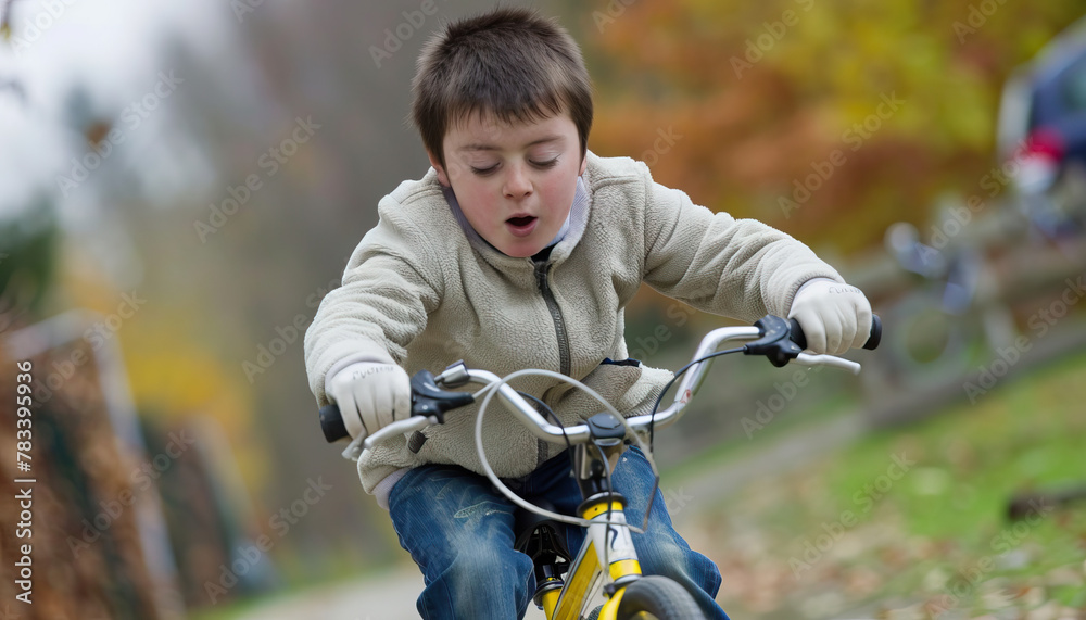 Overcoming Obstacles: Teen with Down Syndrome Learns to Ride a Bike, Triumphing Over Adversity. Learning Disability