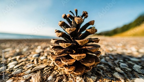 pine cone watercolor style photo