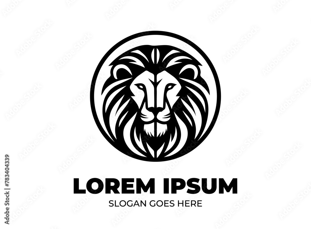 Lion portrait Face simple abstract logo design icon vector art drawing Lion portrait Face simple abstract logo design icon vector art drawing