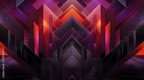 purple art deco geometric pattern