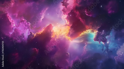 mesmerizing galaxy cosmos with colorful nebula clouds and glowing stars dreamy space themed abstract background