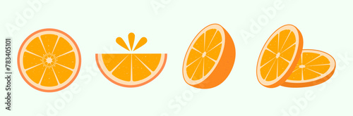 Delicious orange fruit vector illustration