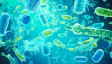 Helicobacter pylori bacterium, 3D illustration