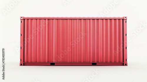 3d rendering of a shipping container isolated on white background