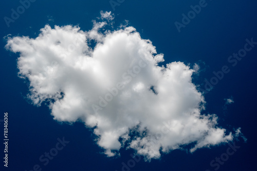 Beautiful sky view. White clouds on a blue background.	
