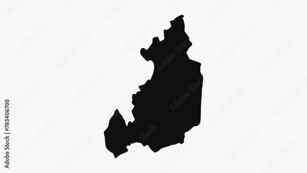 animation forming a map of Monaragala in Sri Lanka