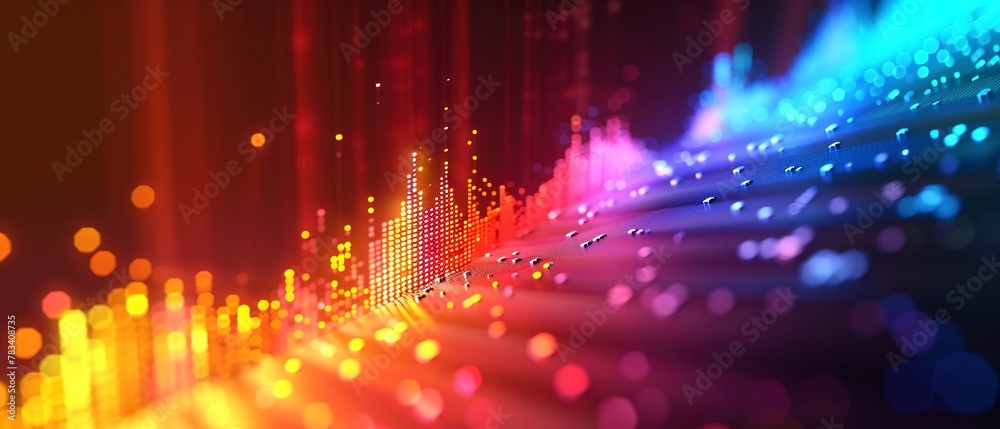 Inflation rate graph on digital display, vivid clarity, critical data, economic concern