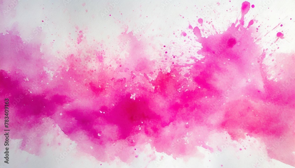 pink splash of paint watercolor on paper abstract watercolor art hand paint on white background