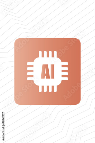 AI icon image, vector AI image