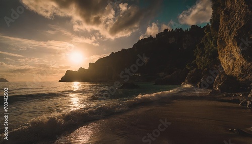 paleokastritsa kontogialos beach amazing coast of popular island of greece corfu kerkyra europe