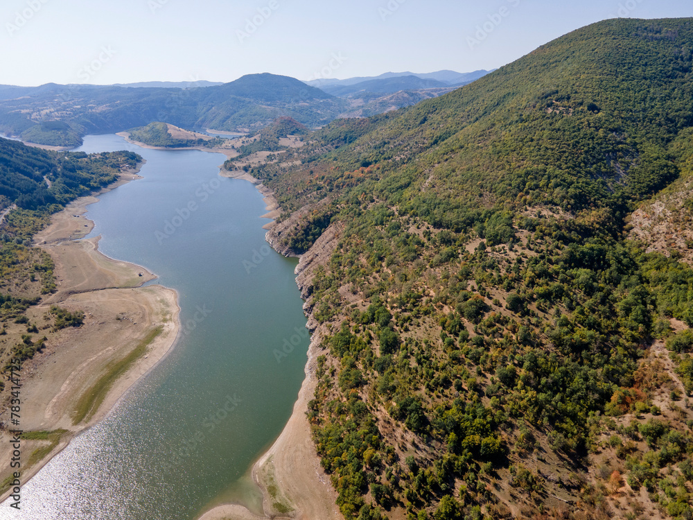 Aerial view of Borovitsa River at Rhodope Mountains, Bulgaria