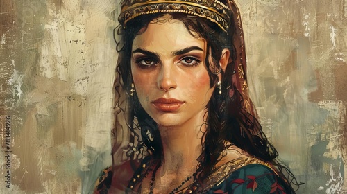 queen esther hadassah a heroine of courage and faith in the old testament portrait illustration
