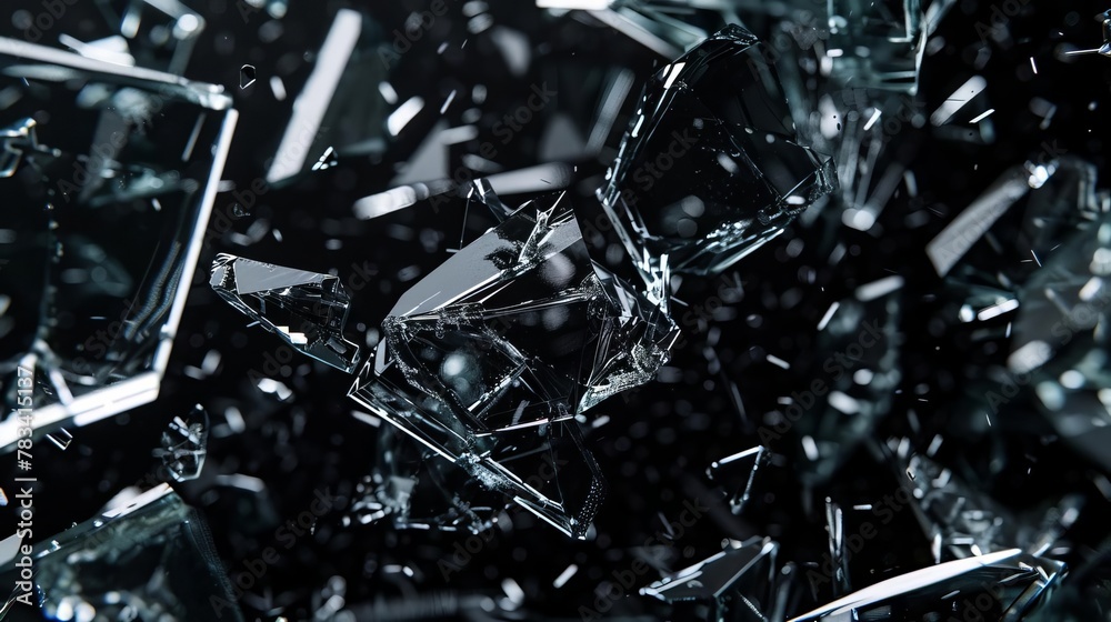 realistic broken glass texture on black background sharp shattered shards wallpaper closeup abstract photo realistic broken glass texture on black background sharp shattered shards wallpaper closeup abstract photo