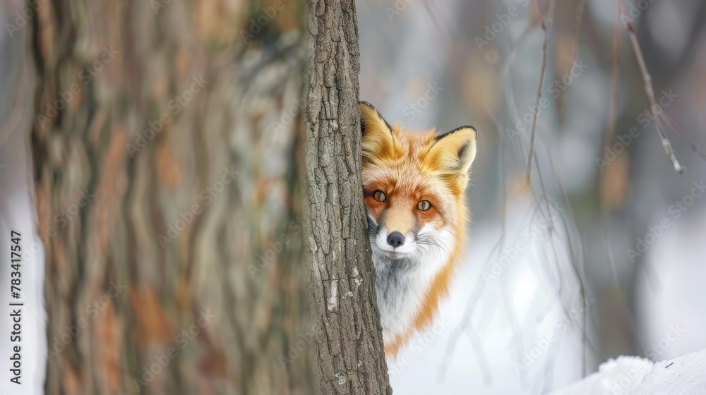 Winter Fox Photography - Snowy Forest Scene