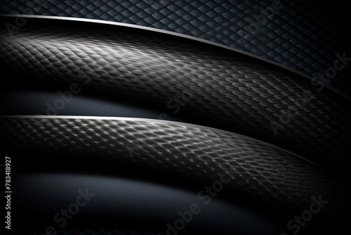 Sleek Carbon and metal Elegance Abstract Dark Background