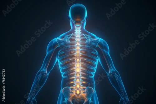 Detailed Visualization of Human Spine and Skeletal Structure